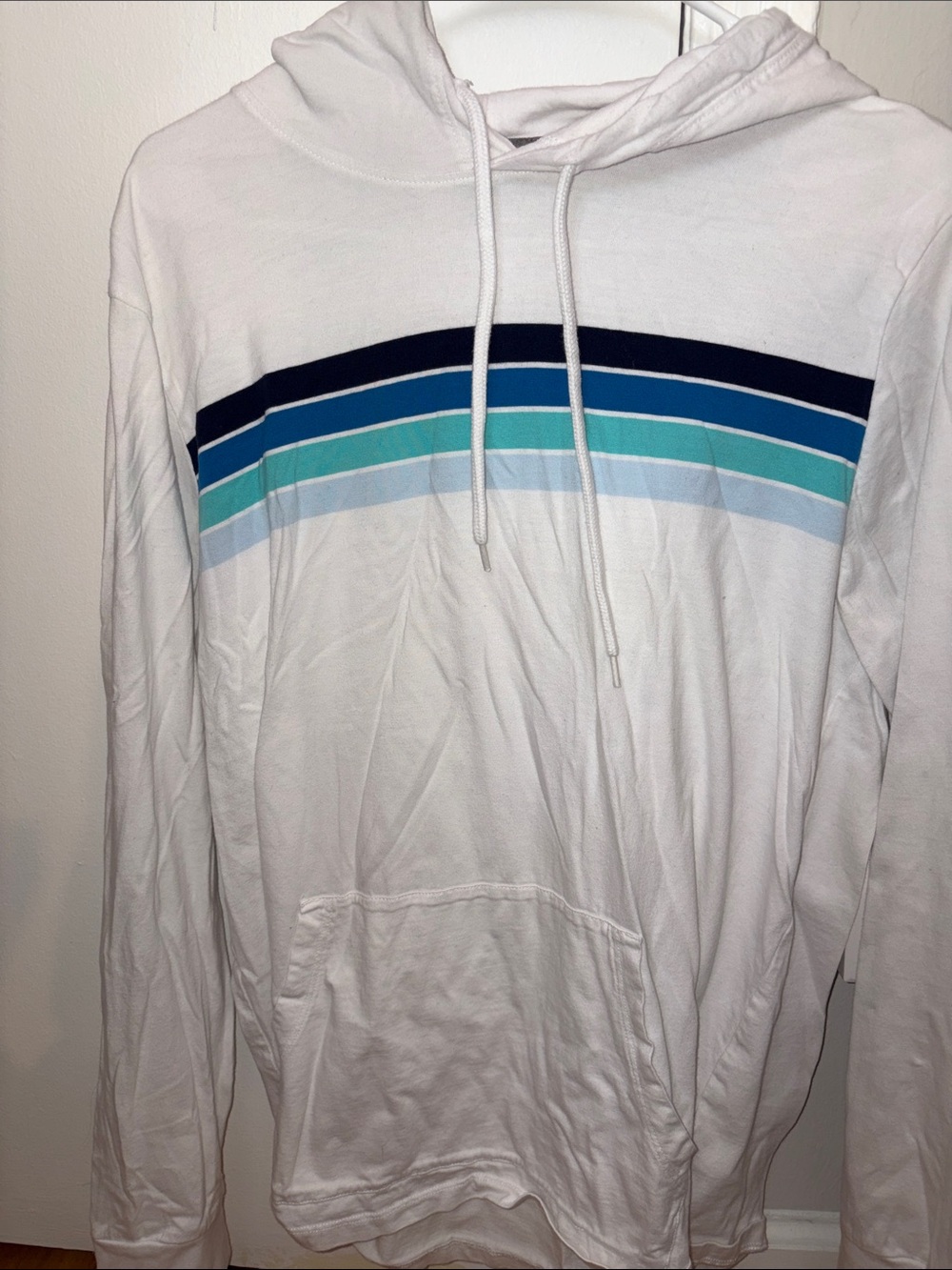 Old Navy Men's White Softwash Hoodie